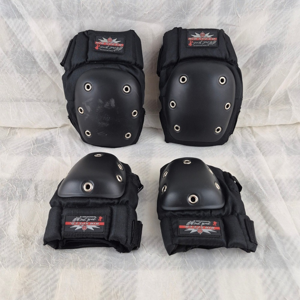 Air Speed Mike McGill Pro Signature Series Knee and Elbow Pads Set Black